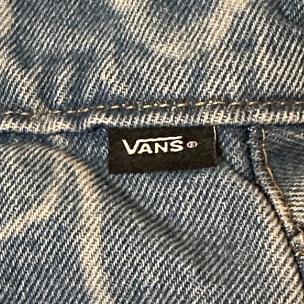 Vintage Vans Check -5 Blaze loose denim jeans featuring flame print size 33x31 - Picture 3 of 12